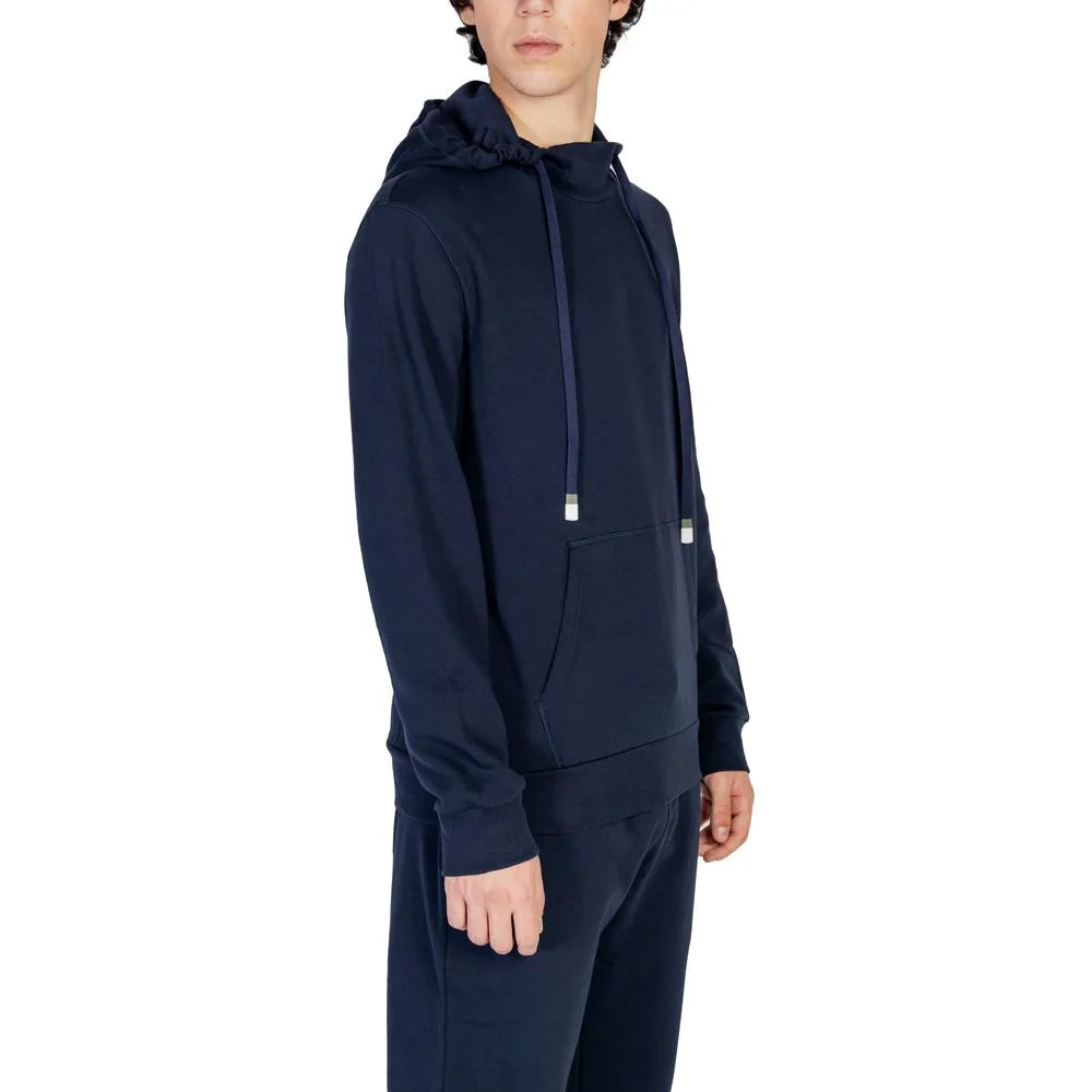 Emporio Armani Underwear Blue Cotton Hoody - IT44 | S - Hoodies