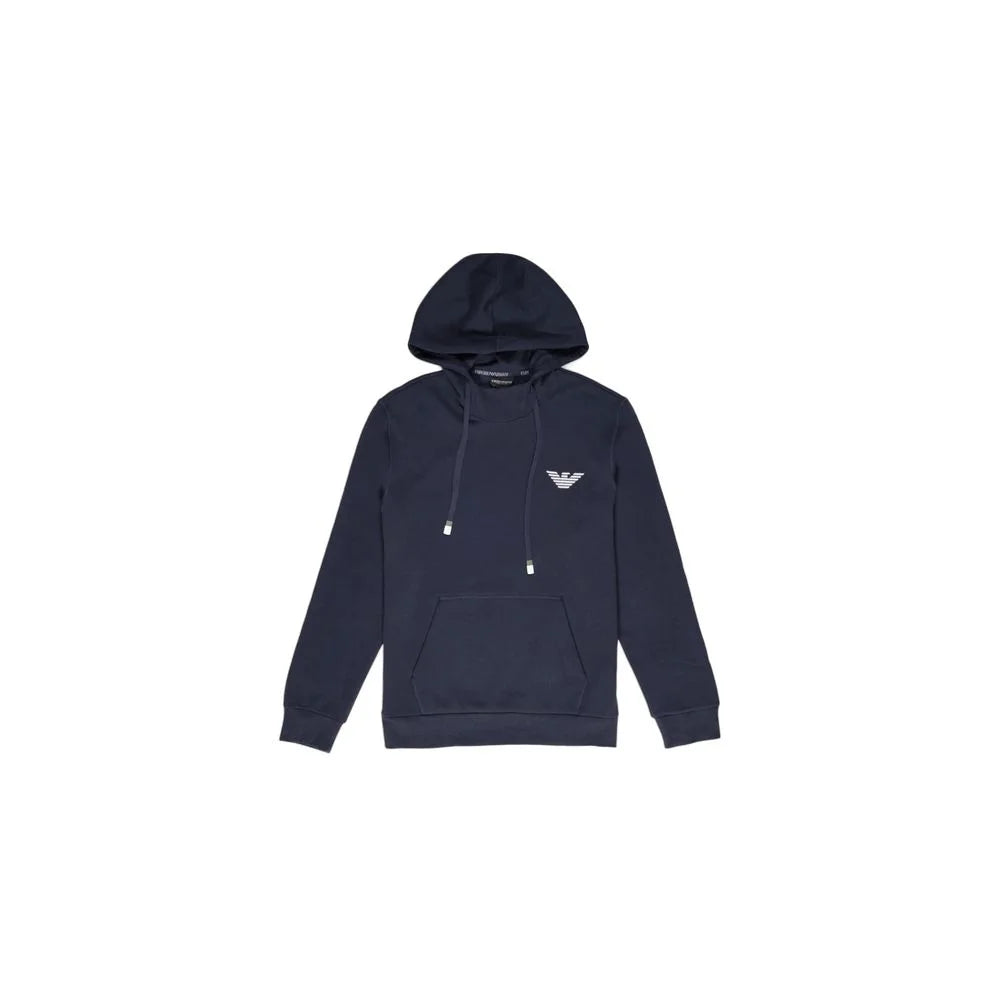 Emporio Armani Underwear Blue Cotton Hoody - IT44 | S - Hoodies