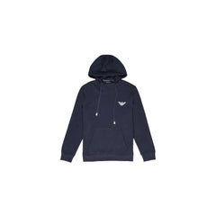 Emporio Armani Underwear Blue Cotton Hoody - IT44 | S - Hoodies