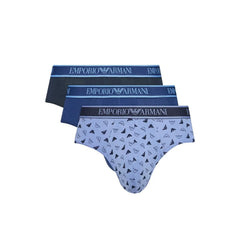 Emporio Armani Underwear Blue Cotton Underwear - IT44 | S - Briefs