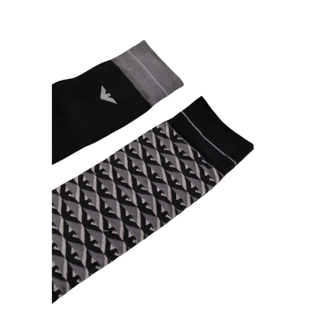 Emporio Armani Underwear Gray Cotton Sock - One Size - Crew Socks