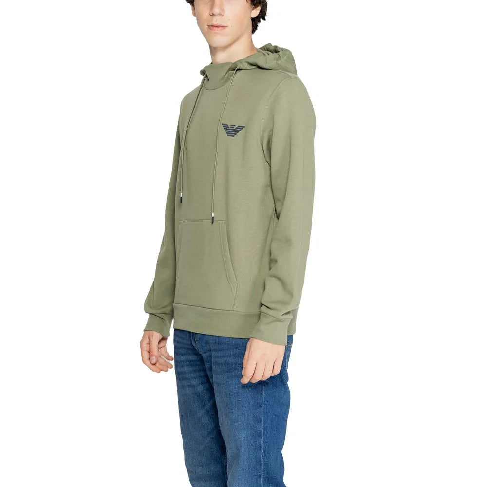 Emporio Armani Underwear Green Cotton Hoody - IT44 | S - Hoodies