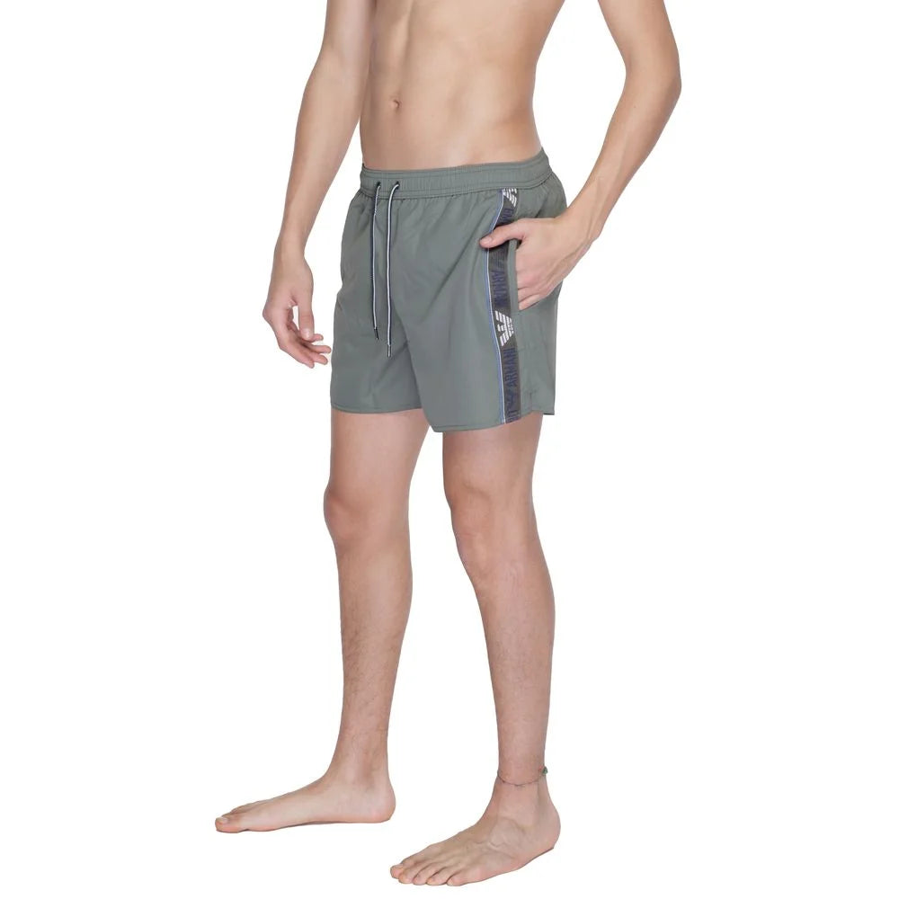 Emporio Armani Underwear Green Polyester Swim Short - IT54 | XXL - Swim Boxers