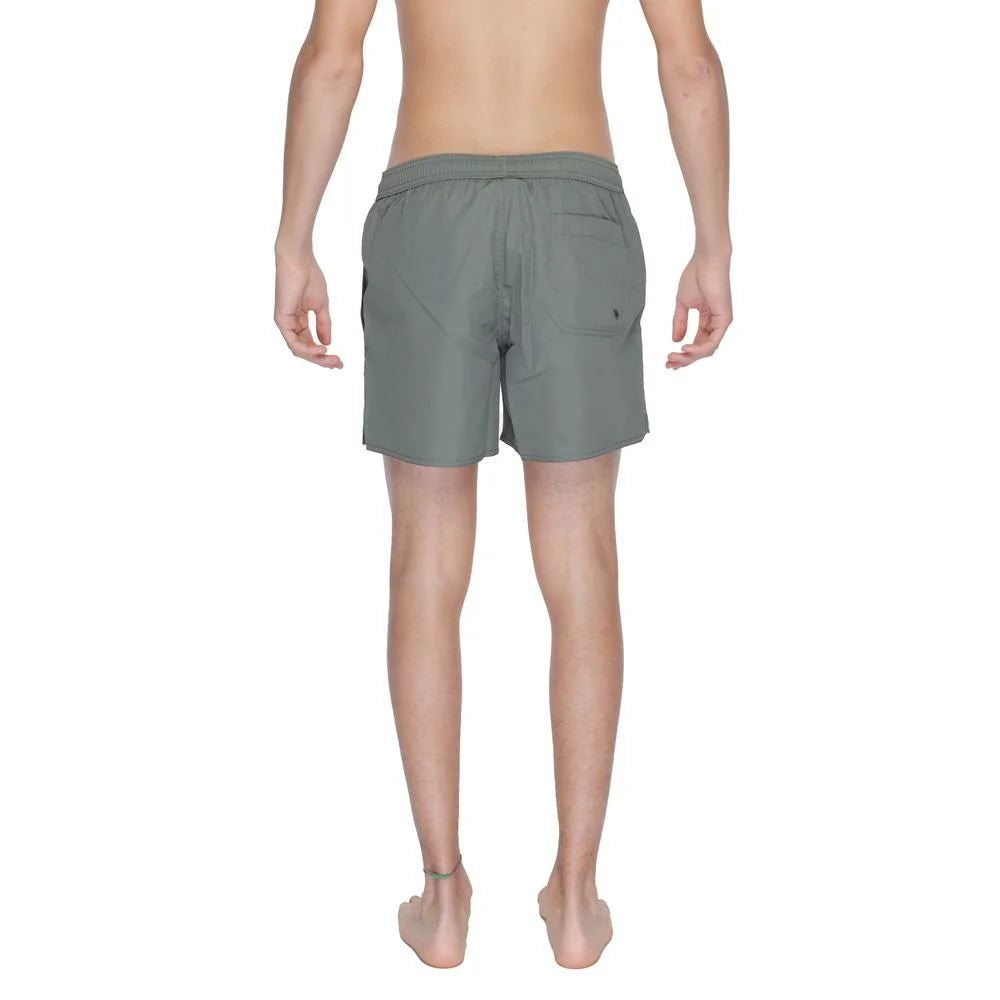 Emporio Armani Underwear Green Polyester Swim Short - IT54 | XXL - Swim Boxers