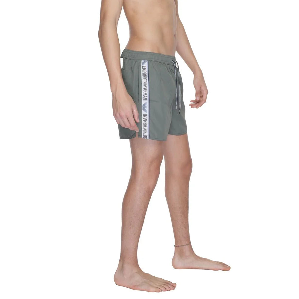 Emporio Armani Underwear Green Polyester Swim Short - IT54 | XXL - Swim Boxers