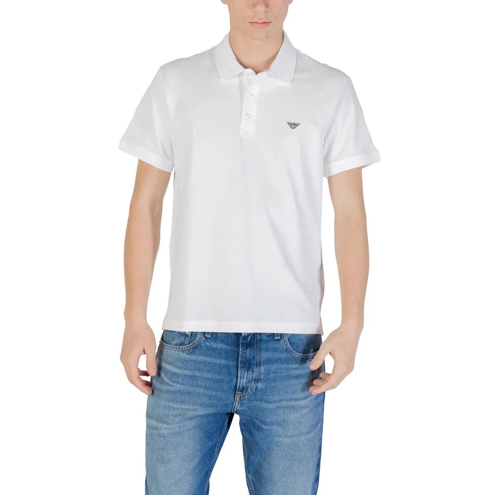 Emporio Armani Underwear White Cotton Polo Shirt - IT54 | XXL - Polos