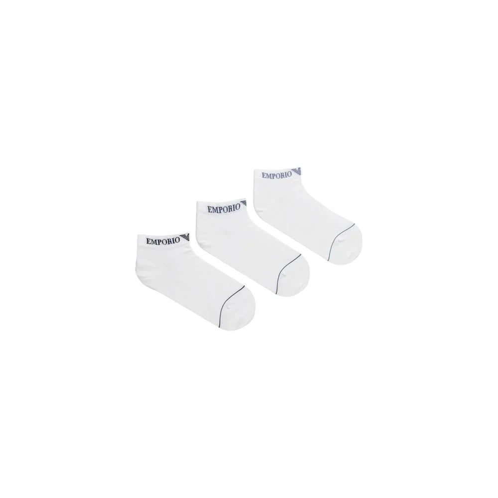 Emporio Armani Underwear White Cotton Sock - L-XL