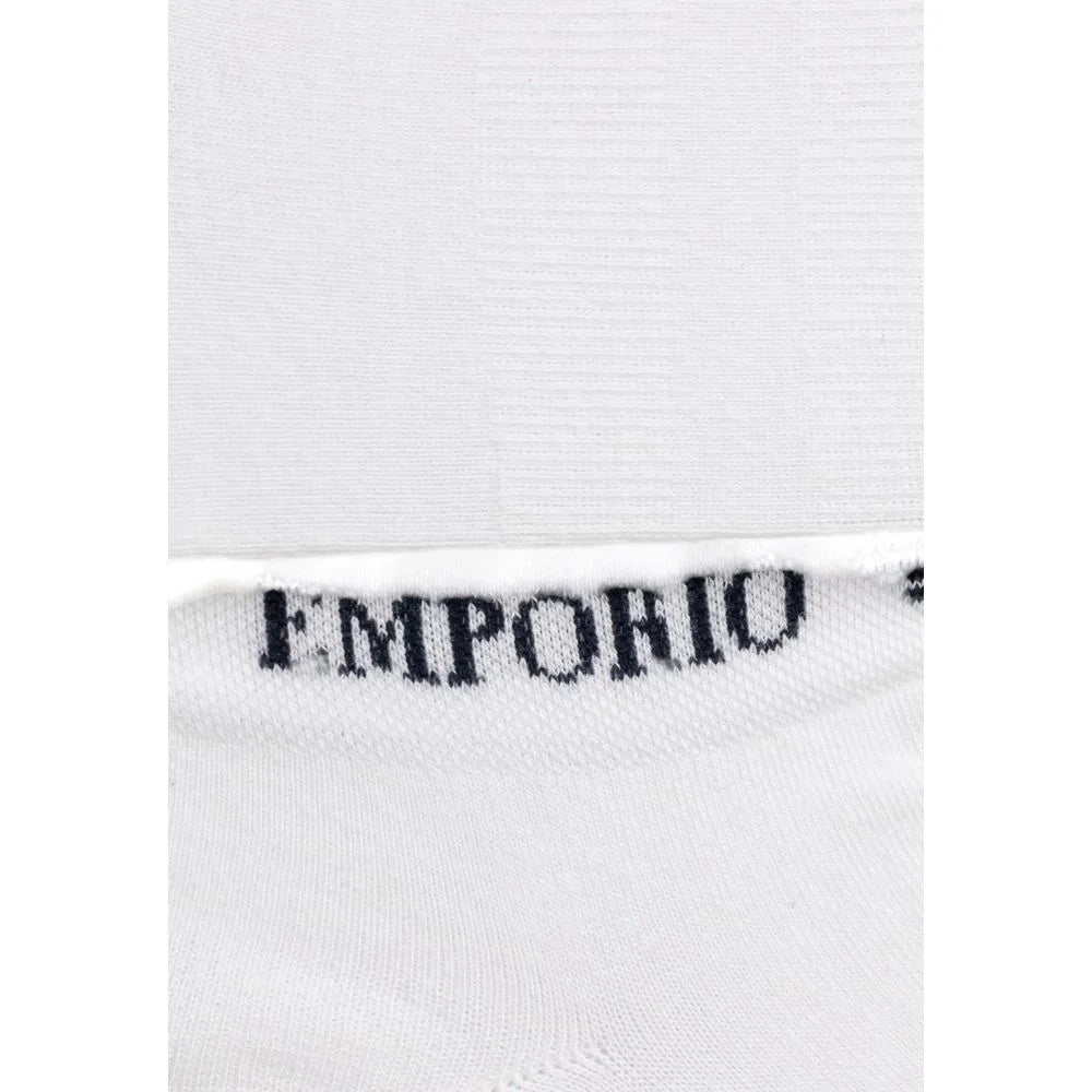 Emporio Armani Underwear White Cotton Sock - L-XL - Footie Socks
