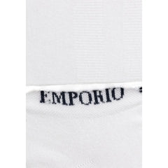 Emporio Armani Underwear White Cotton Sock - L-XL - Footie Socks
