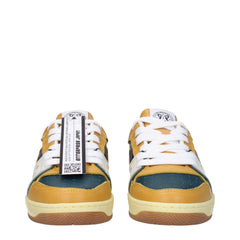Enterprise Japan Green Leather Low Tops - Sneakers