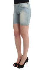 Ermanno Scervino Beachwear Blue Denim City Casual Dress Shorts - IT2 | S