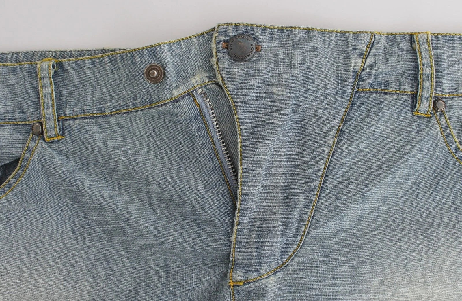 Ermanno Scervino Beachwear Blue Denim City Casual Dress Shorts - IT2 | S