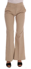 Ermanno Scervino Beige Cotton Bootcut Pants - IT38|XS - Trousers