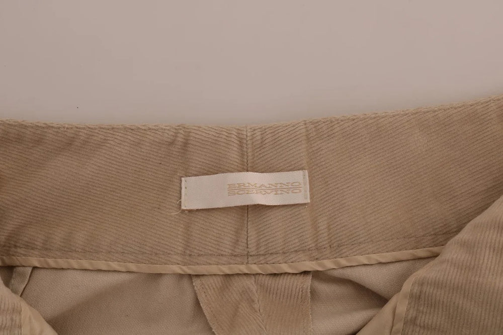 Ermanno Scervino Beige Cotton Bootcut Pants - IT38|XS - Trousers