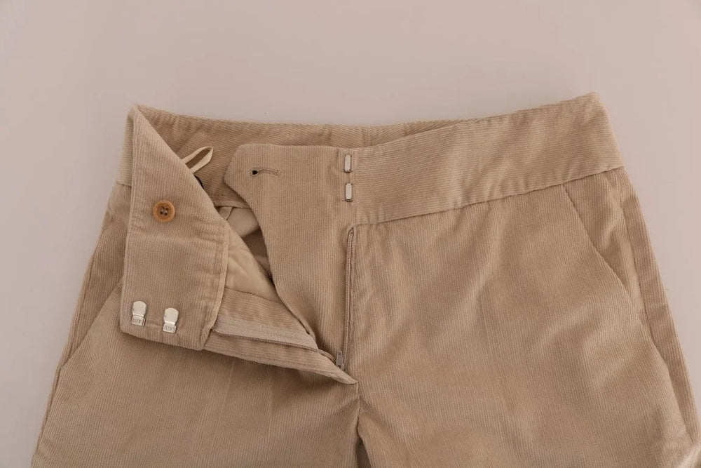 Ermanno Scervino Beige Cotton Bootcut Pants - IT38|XS - Trousers