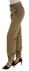 Ermanno Scervino Beige Cotton Corduroys Pants - IT38|XS - Trousers