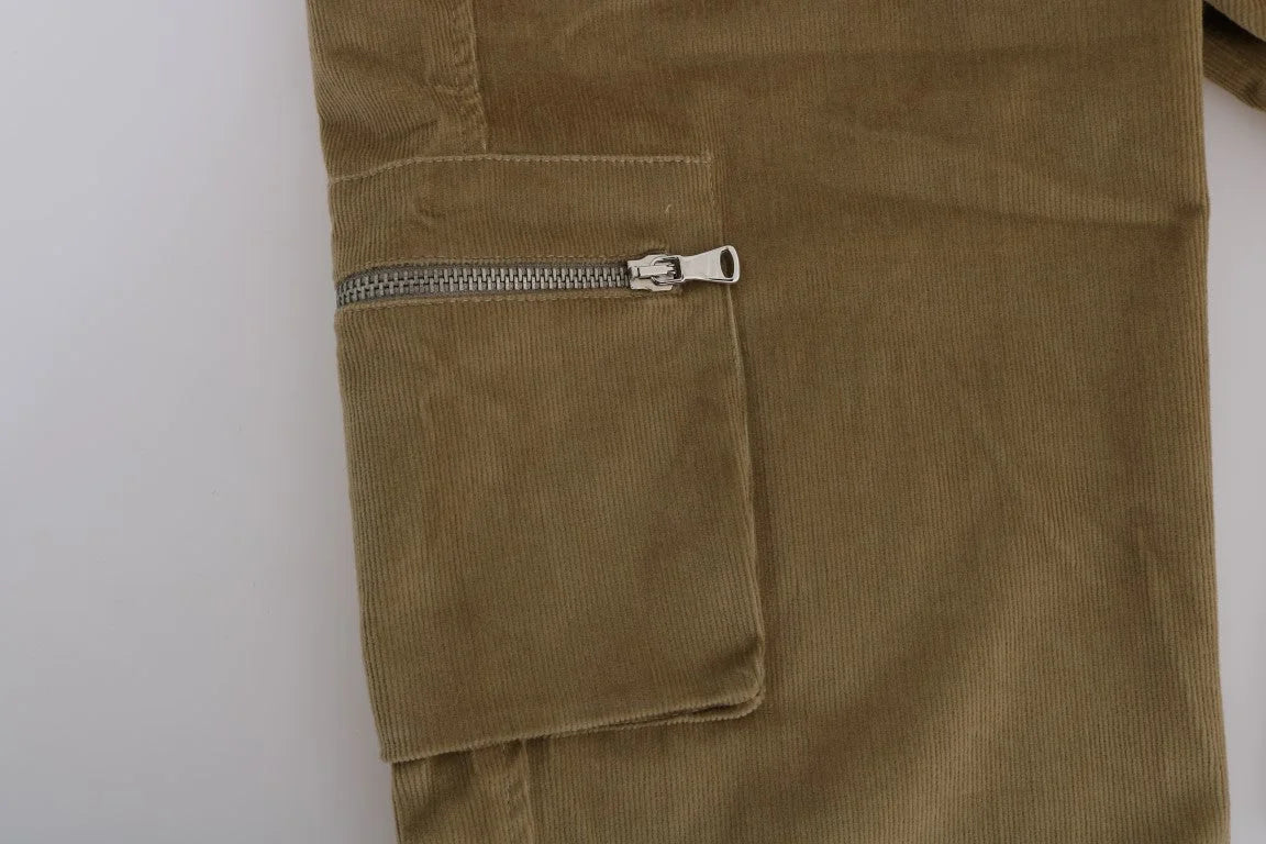 Ermanno Scervino Beige Cotton Corduroys Pants - IT38|XS - Trousers
