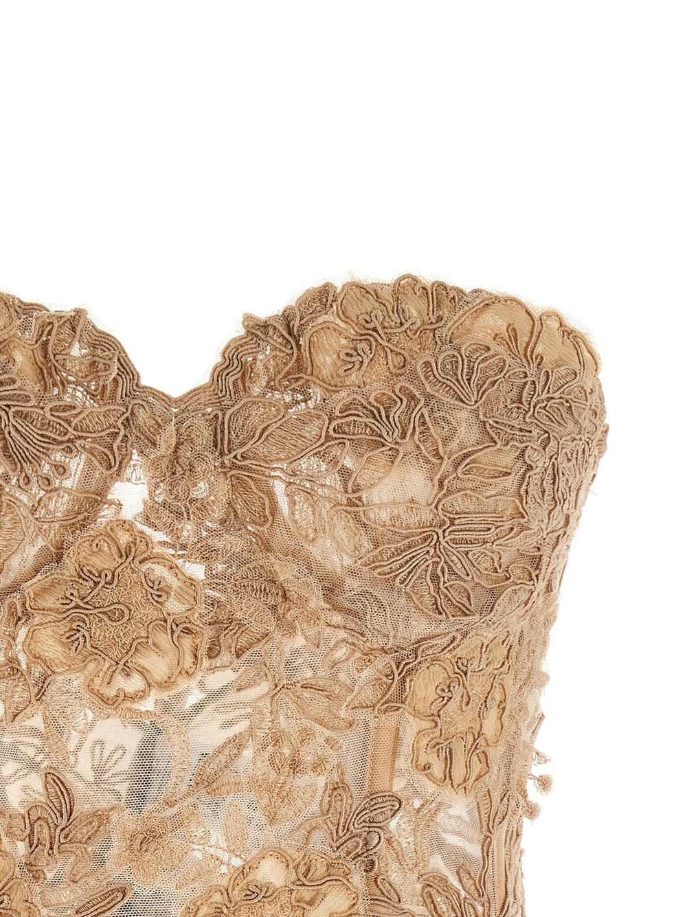 Ermanno Scervino Beige Cotton Tank Tops - IT42