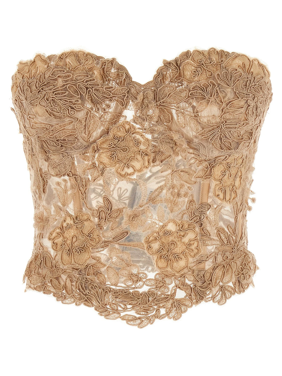 Ermanno Scervino Beige Cotton Tank Tops - IT42