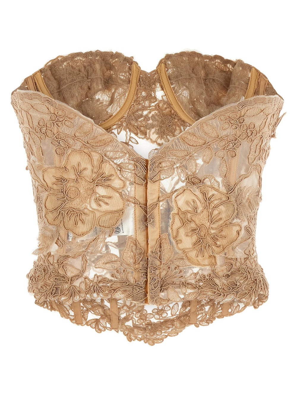 Ermanno Scervino Beige Cotton Tank Tops - IT42