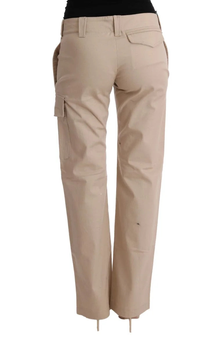 Ermanno Scervino Beige Cotton Wool Regular Fit Pants - IT40|S - Trousers