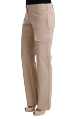 Ermanno Scervino Beige Cotton Wool Regular Fit Pants - IT40|S - Trousers