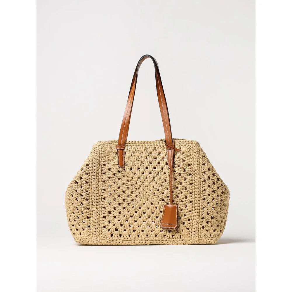 Ermanno Scervino Beige Leather Handbag