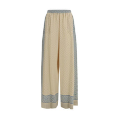 Ermanno Scervino Beige Silk Casual Pants