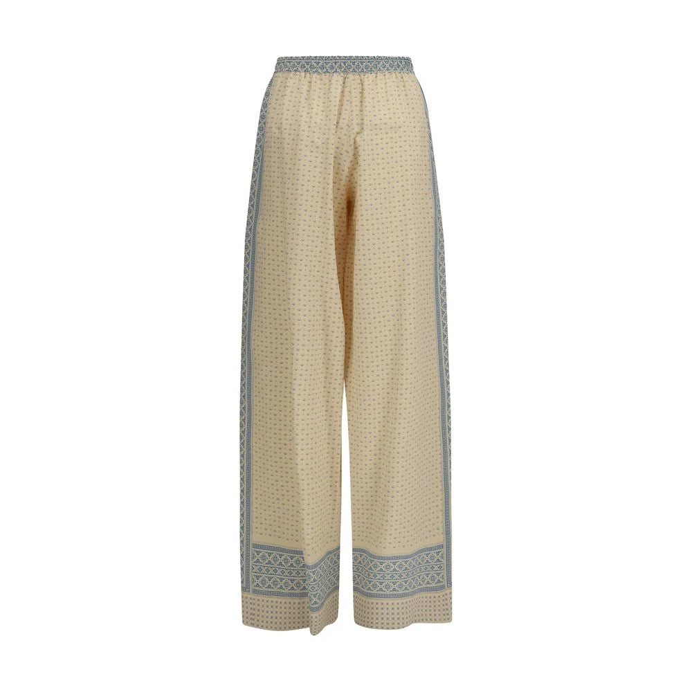 Ermanno Scervino Beige Silk Casual Pants