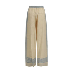 Ermanno Scervino Beige Silk Casual Pants