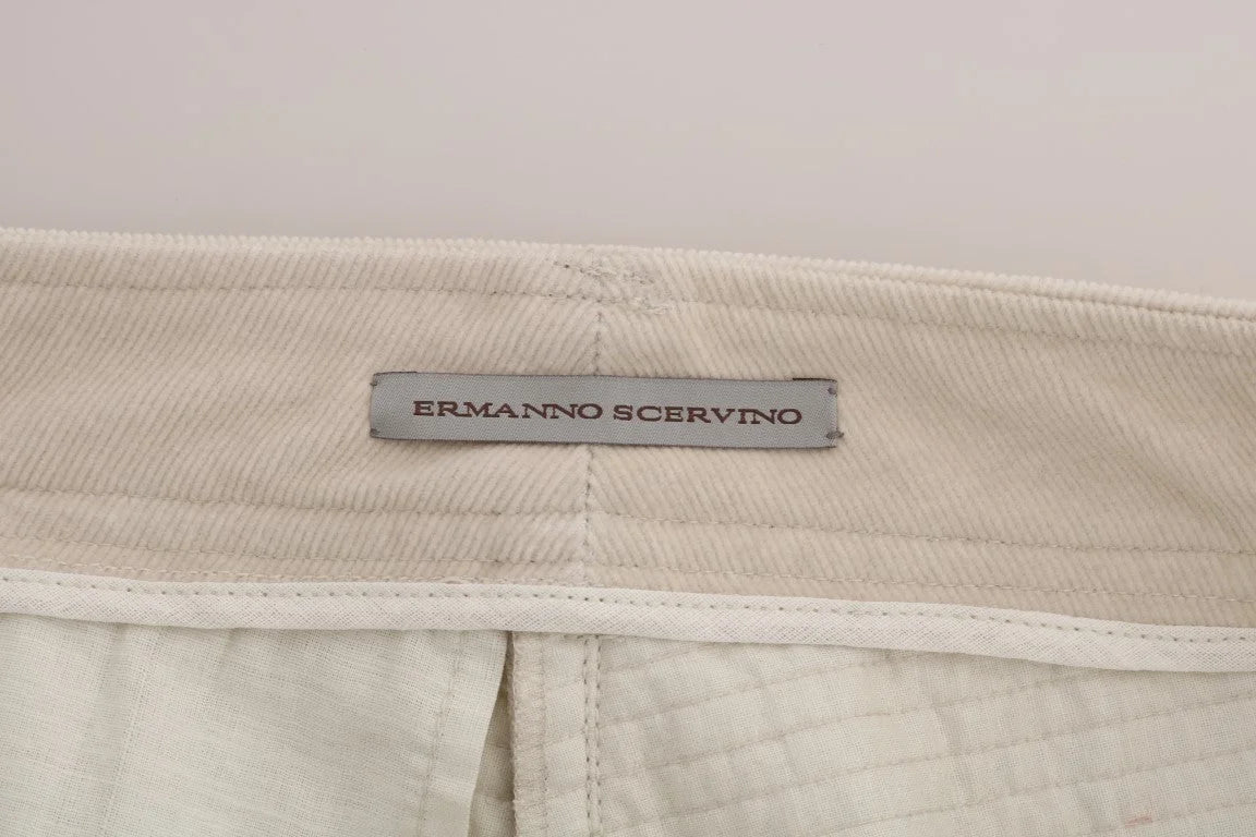 Ermanno Scervino Beige Slim Jeans Corduroy Skinny Pants - Jeans