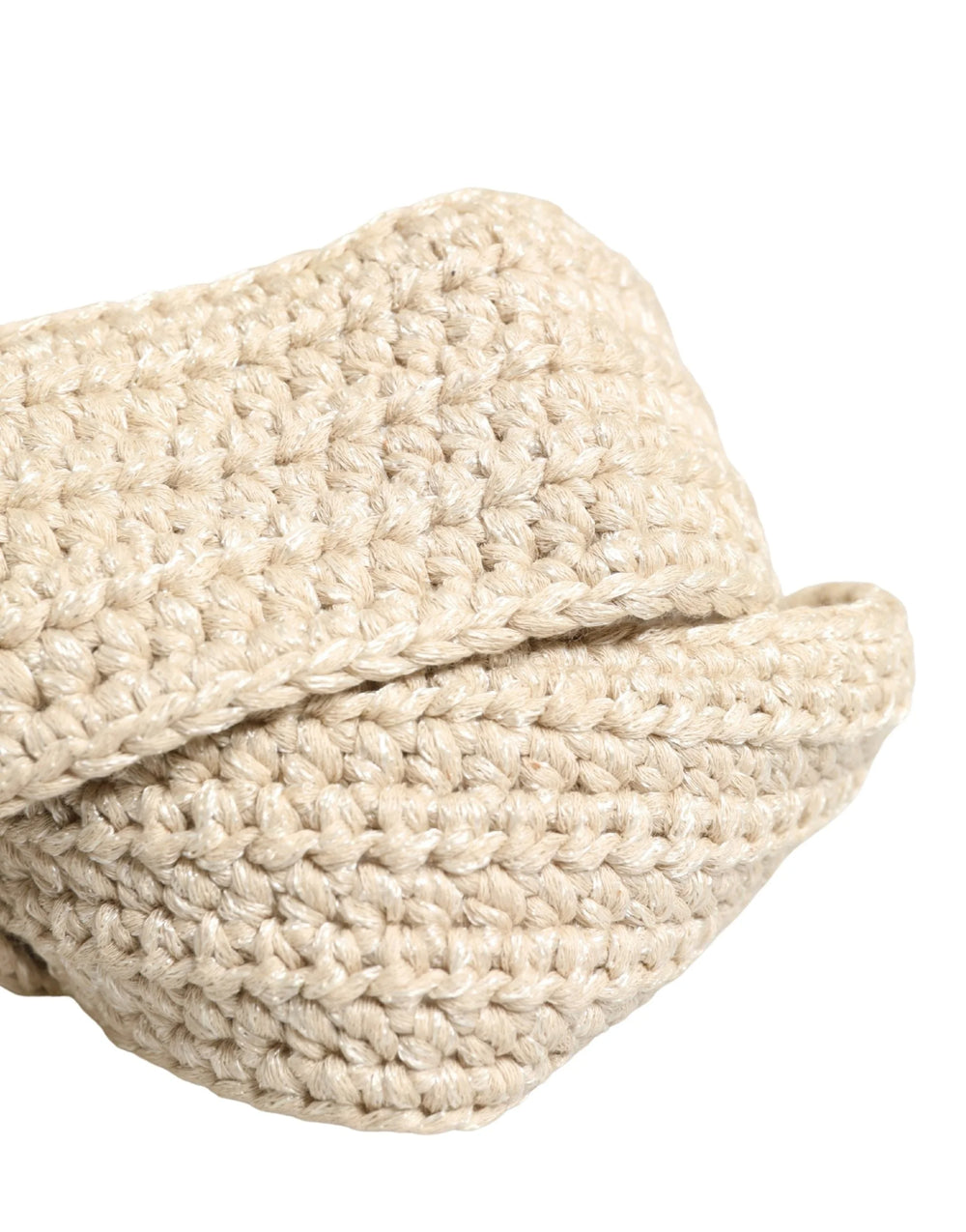 Ermanno Scervino Beige Woven Vintage Metal Buckle Waist Belt - 100 cm / 40 Inches