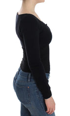 Ermanno Scervino Black Cashmere Cardigan Sweater - IT44 | M - Sweaters