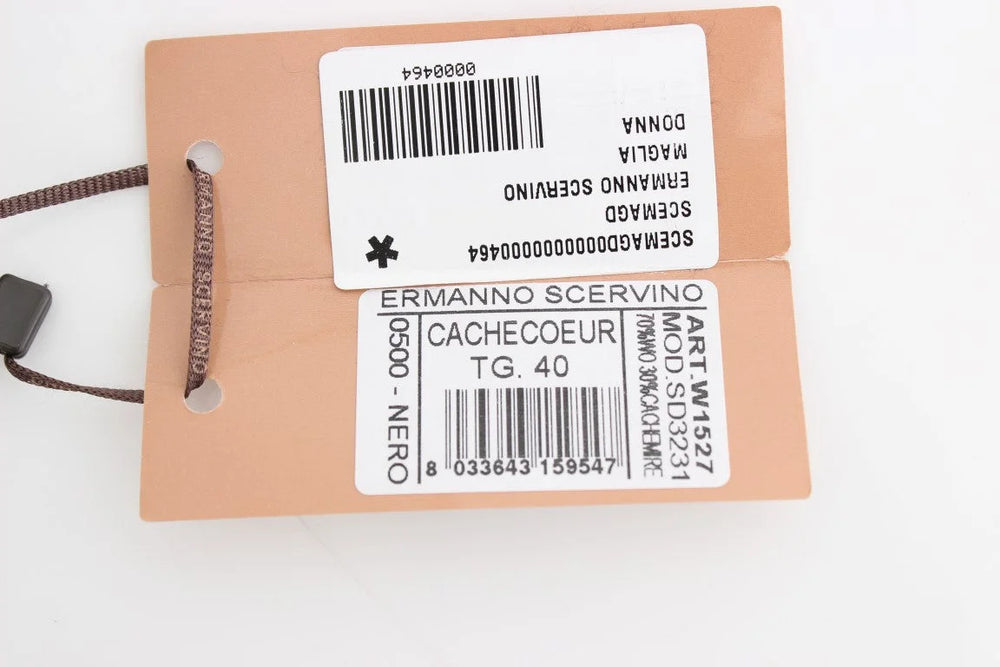 Ermanno Scervino Black Cashmere Cardigan Sweater - IT44 | M - Sweaters