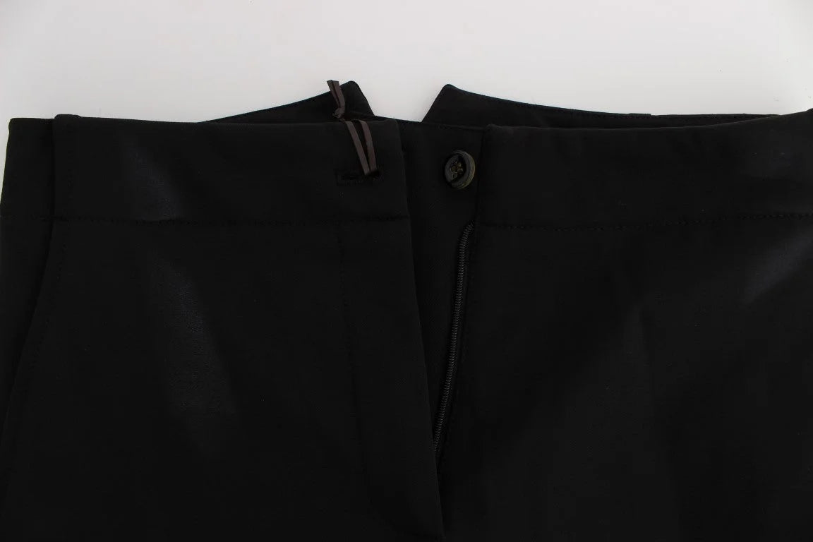 Ermanno Scervino Black Cotton Blend Capri Cropped Pants - IT40|S - Trousers