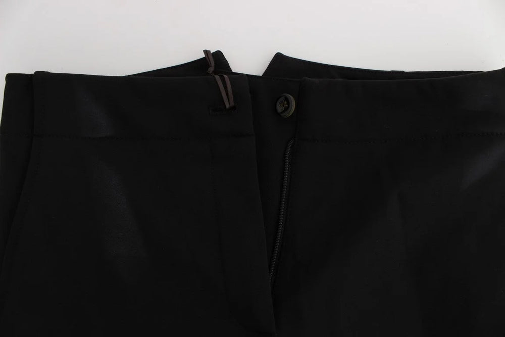 Ermanno Scervino Black Cotton Blend Capri Cropped Pants - IT40|S - Trousers