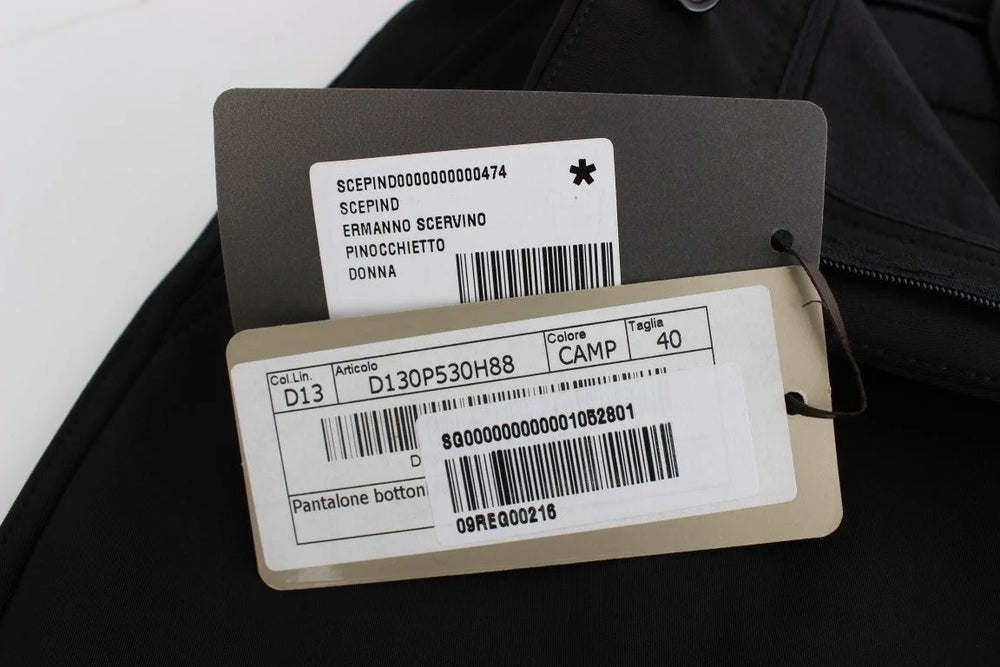 Ermanno Scervino Black Cotton Blend Capri Cropped Pants - IT40|S - Trousers