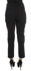 Ermanno Scervino Black Cotton Blend Capri Cropped Pants - IT40|S - Trousers
