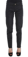 Ermanno Scervino Black Cotton Blend Regular Fit Pants - IT42|M - Trousers