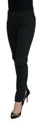 Ermanno Scervino Black Cotton Slim Fit Women Denim Jeans - W26 - Jeans
