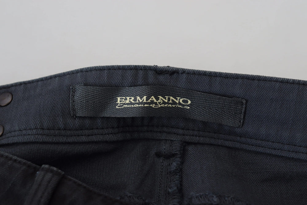 Ermanno Scervino Black Cotton Slim Fit Women Denim Jeans - W26 - Jeans