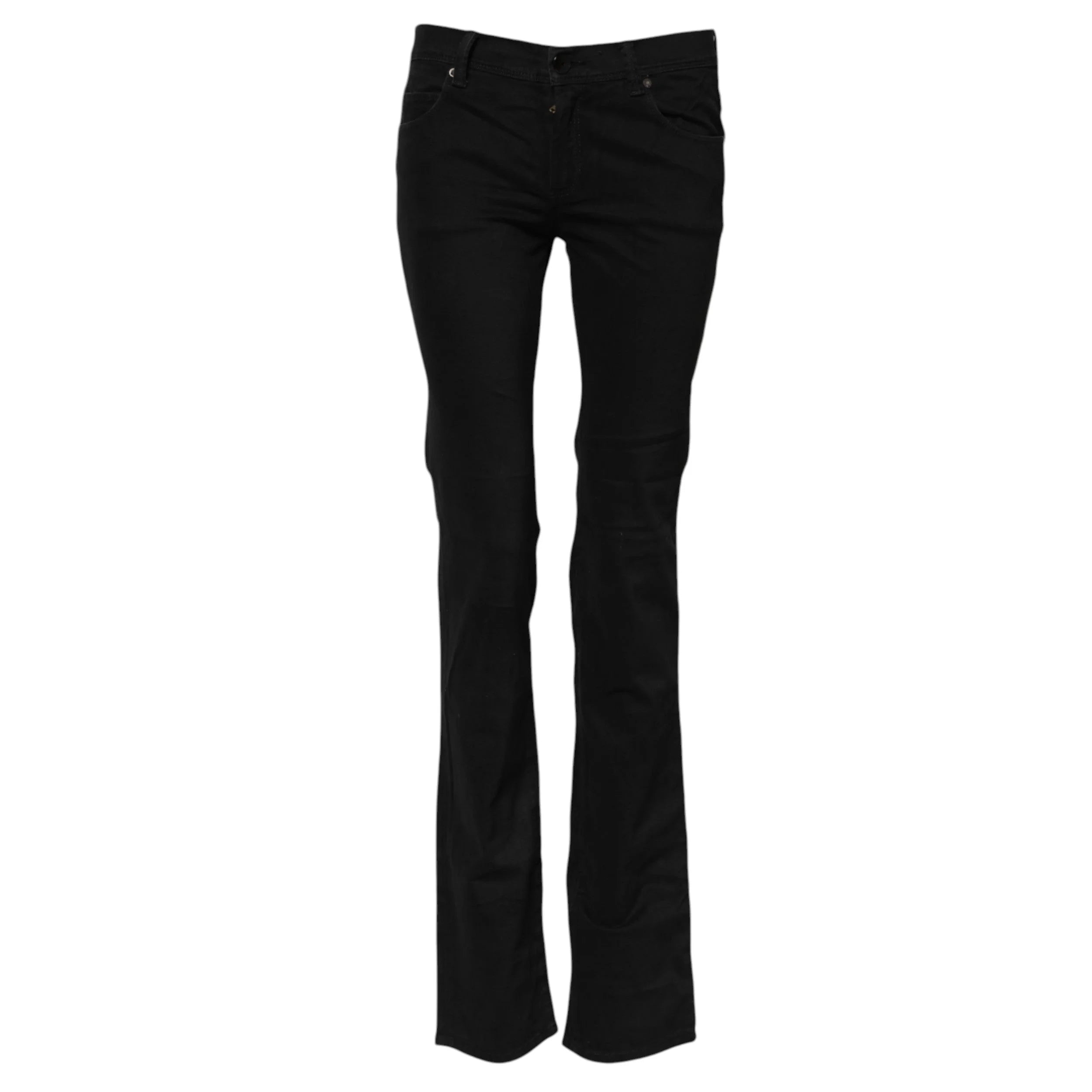 Ermanno Scervino Black Cotton Stretch Flared Bootcut Denim Jeans - W28 - Jeans
