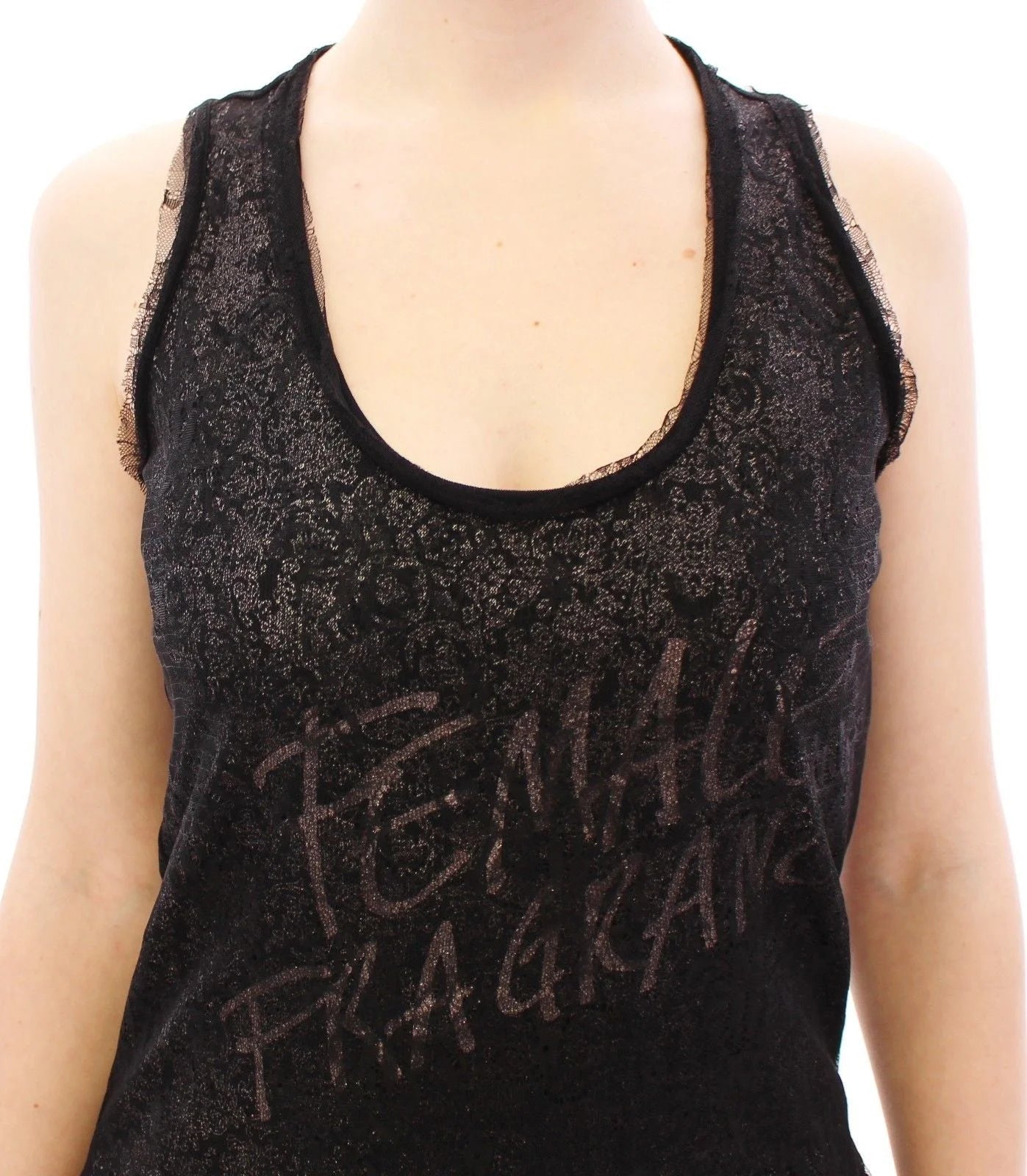 Ermanno Scervino Black Lace Lined Stretch Mini Dress - Dresses