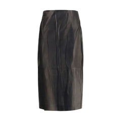 Ermanno Scervino Black Lamb Ovis Aries Aries Midi Skirt - IT40 | M
