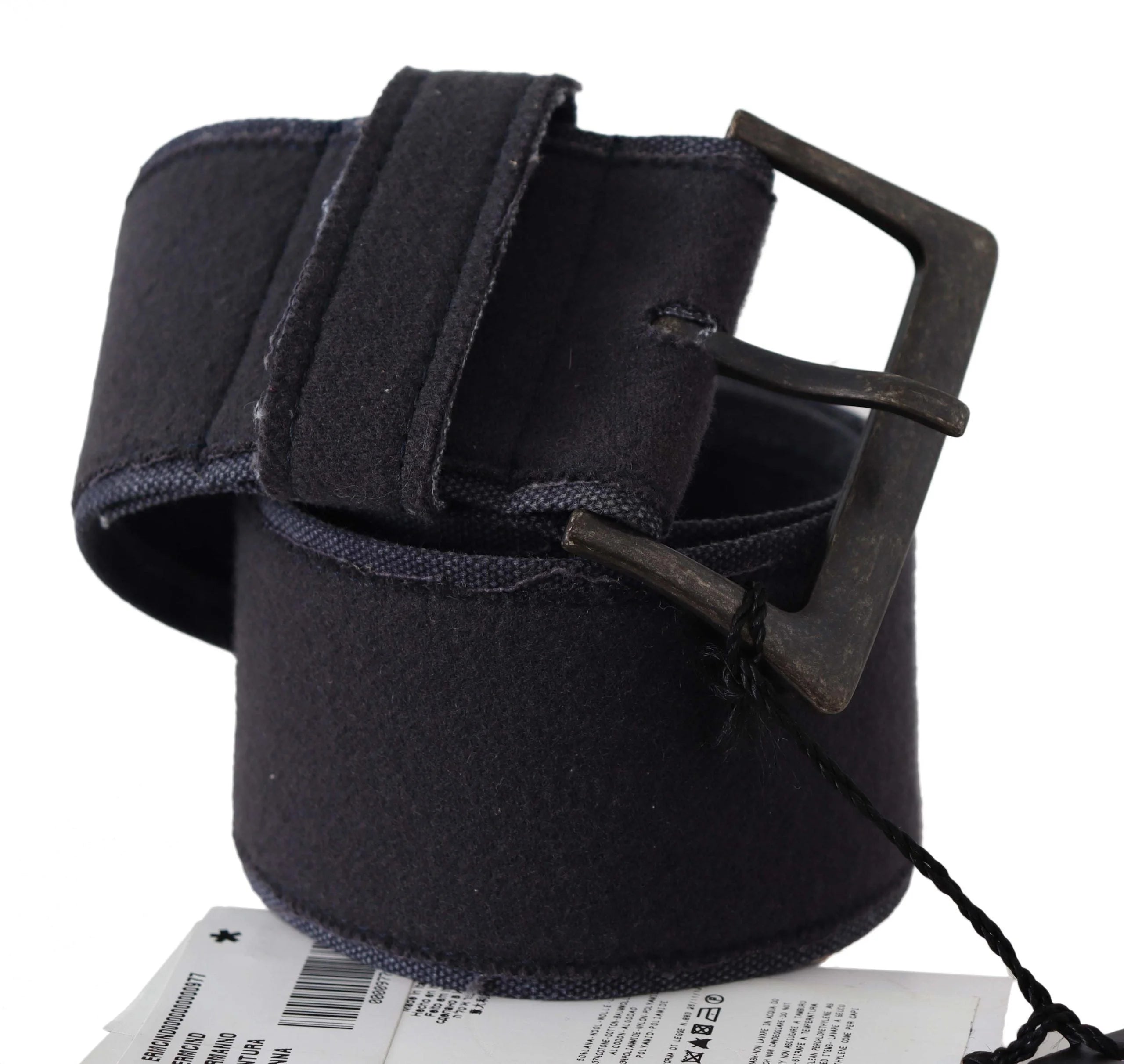 Ermanno Scervino Black Leather Wide Buckle Waist Luxury Belt - 70 cm / 28 Inches - Belts