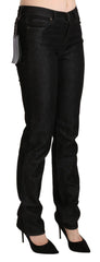 Ermanno Scervino Black Mid Waist Skinny Slim Denim Trouser - W28