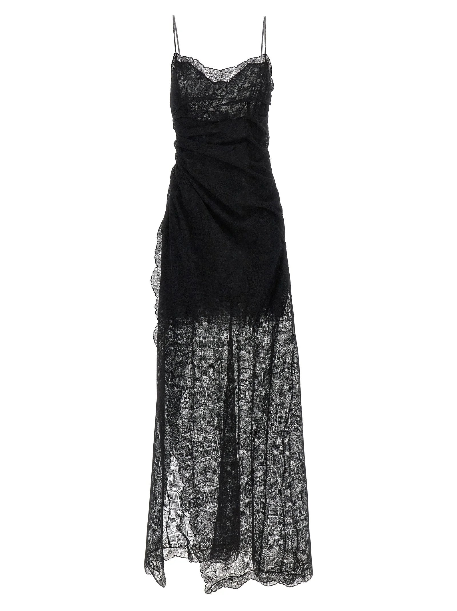 Ermanno Scervino Black Polyester Long Dress - IT40