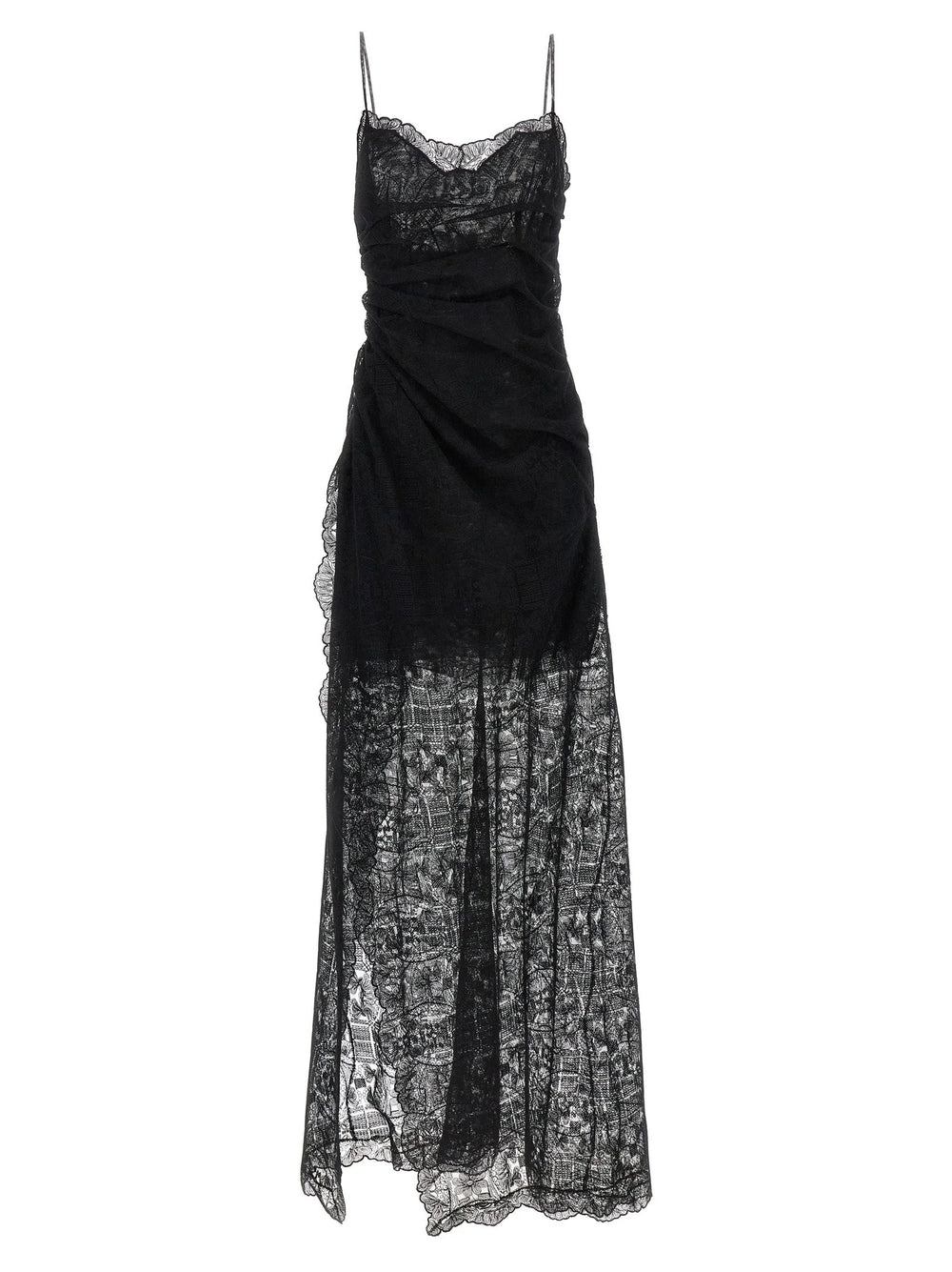 Ermanno Scervino Black Polyester Long Dress - IT40