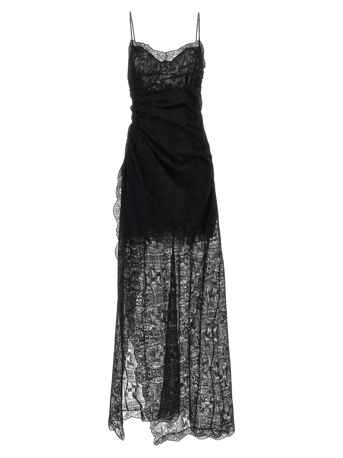 Ermanno Scervino Black Polyester Long Dress - IT40