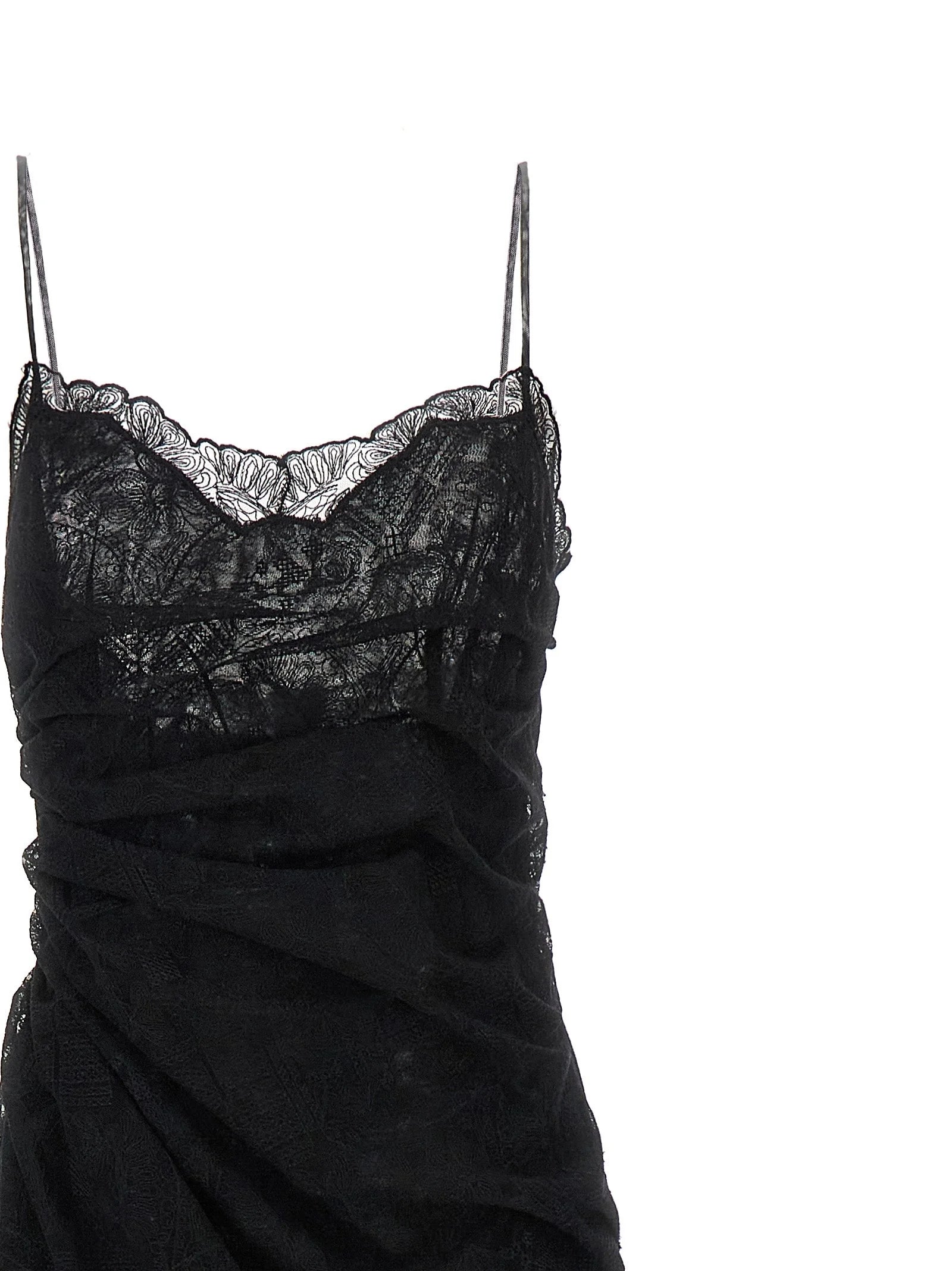 Ermanno Scervino Black Polyester Long Dress - IT40